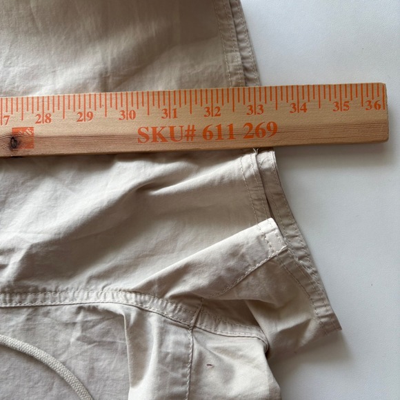 Pistola Womens Zip Up Romper Short‎ Sleeve Drawstring Waist Casual Beige - Picture 5 of 7